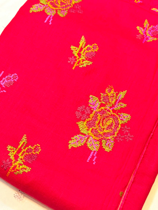 2pc Khaddi Embroidery Lawn Shirt with Trouser
