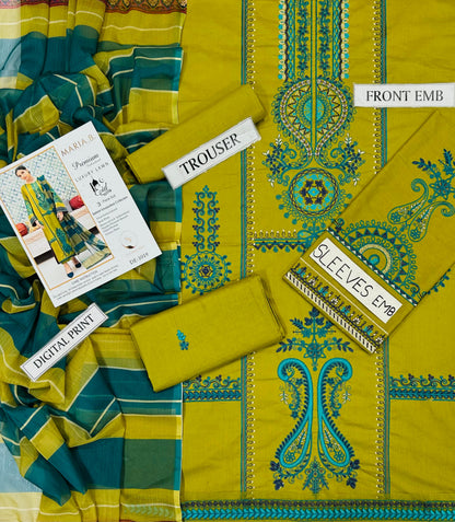 3pc Maria B luxury lawn suit