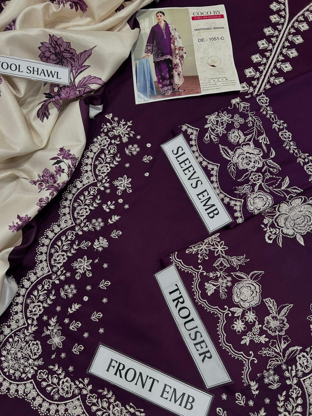 3pc Coco by Zara Shahjahan Luxury Dahank