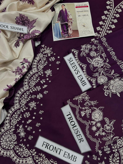 3pc Coco by Zara Shahjahan Luxury Dahank