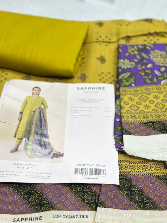 3pc Sapphire khaddar