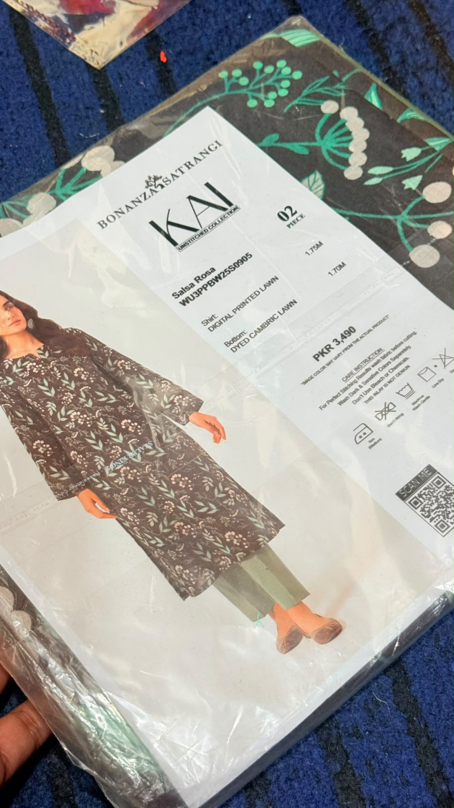 2pc Bonanza Satrangi lawn shirt and Trouser