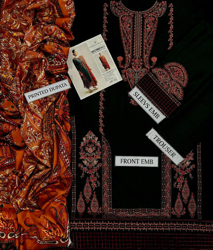 3pc Hussain Rehar Embroidery Dahanak