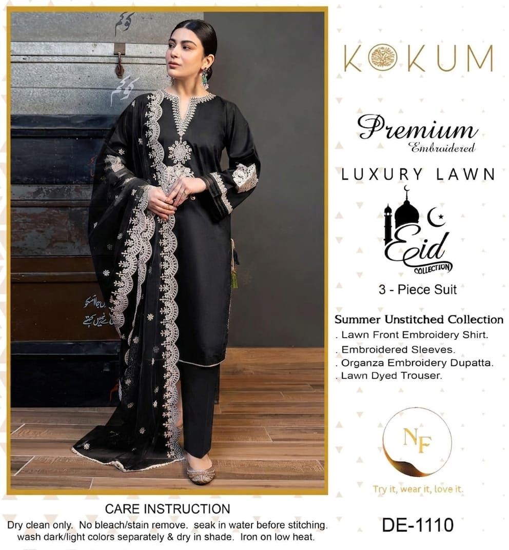 3pc KoKum luxury lawn suit