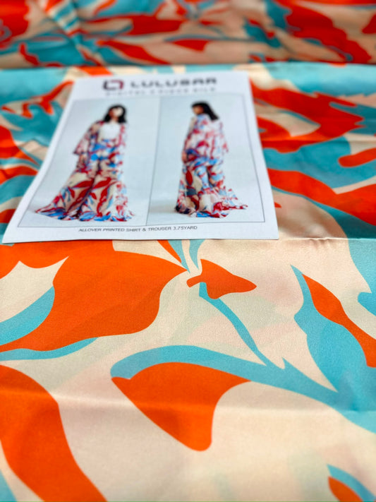 2pc Lulusar silk shirt and Trouser