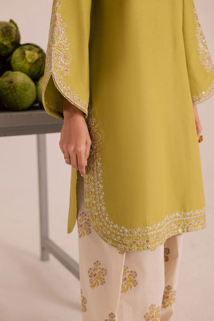 2pc batik Embroidery Lawn Shirt with Trouser
