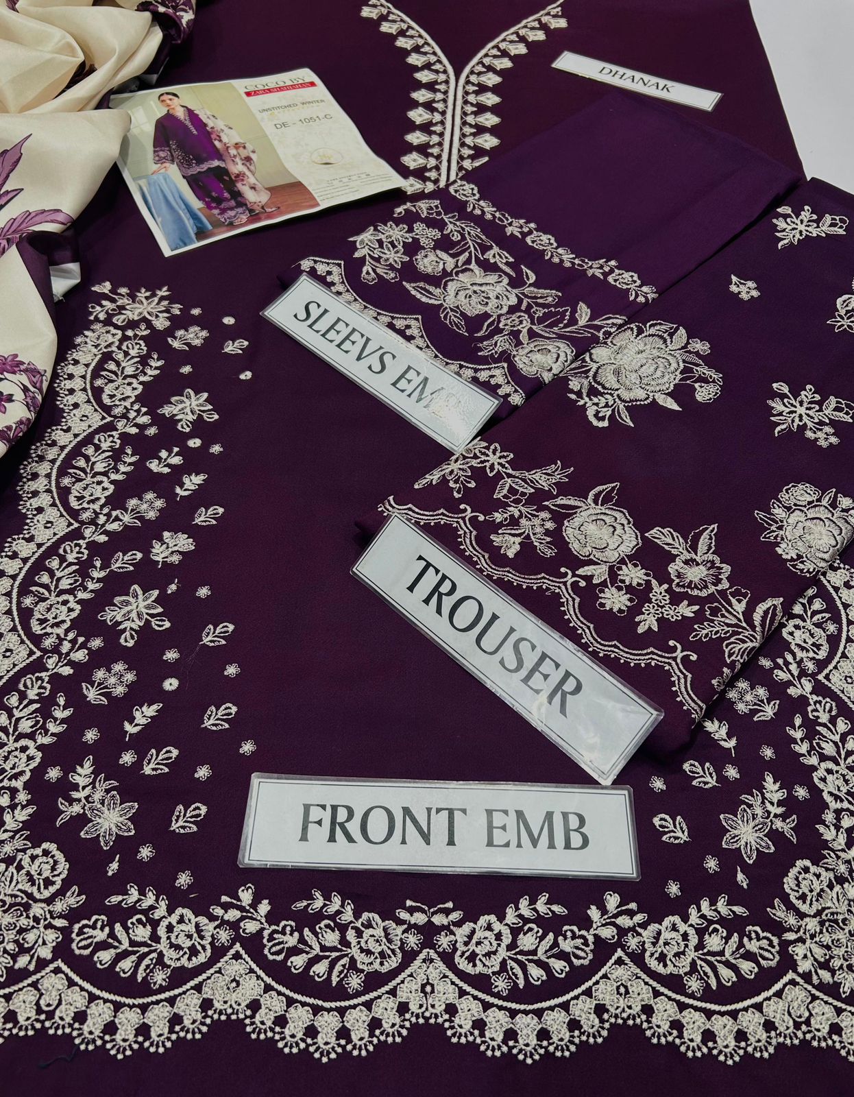 3pc Coco by Zara Shahjahan Luxury Dahank