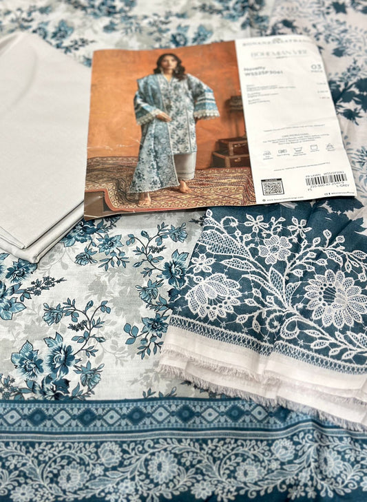 3pc Bonanza Satrangi Lawn suit