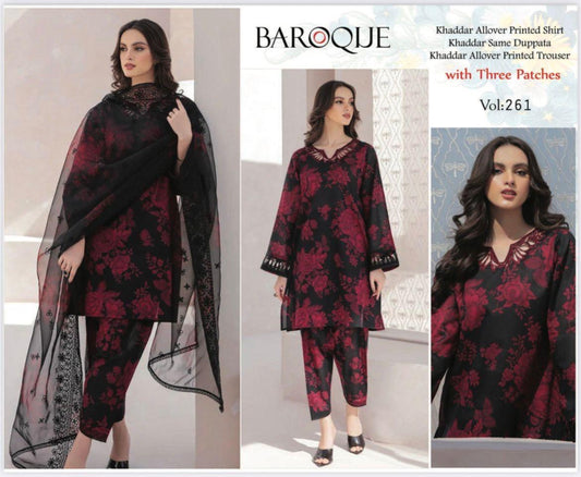 3pc BAROQUE Khaddar