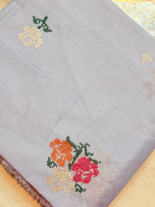 2pc Khaddi Embroidery Lawn Shirt with Trouser