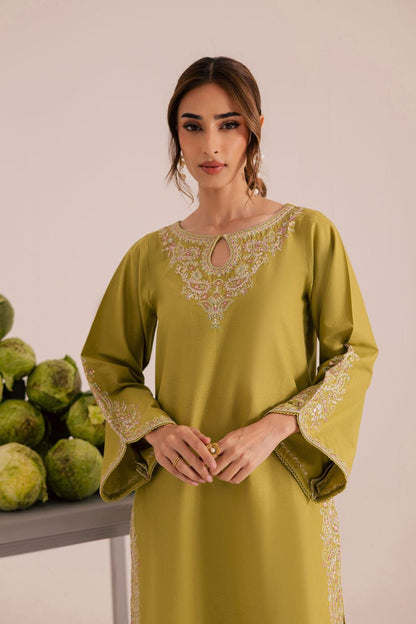 2pc batik Embroidery Lawn Shirt with Trouser
