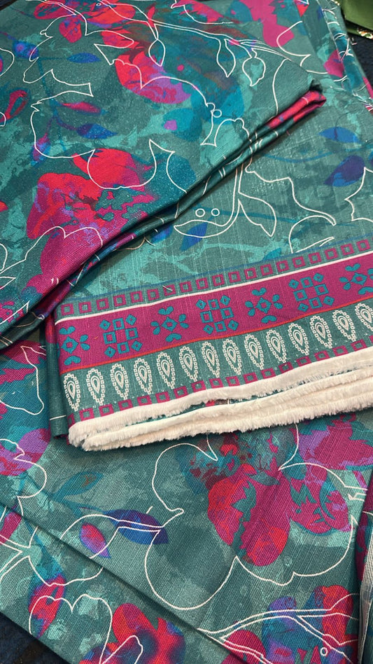 (02) 2pc AlKaram Khaddar Shirt With Trouser