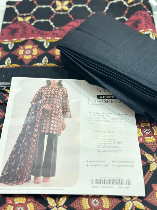 3pc SAYA Cotton khaddar