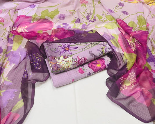 3pc Lawn with Chiffon Dupatta