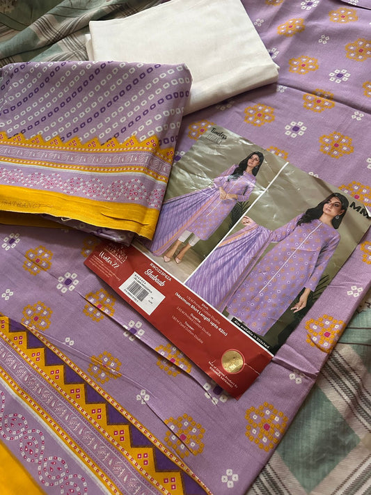 3pc Bonanza Satrangi Khaddar