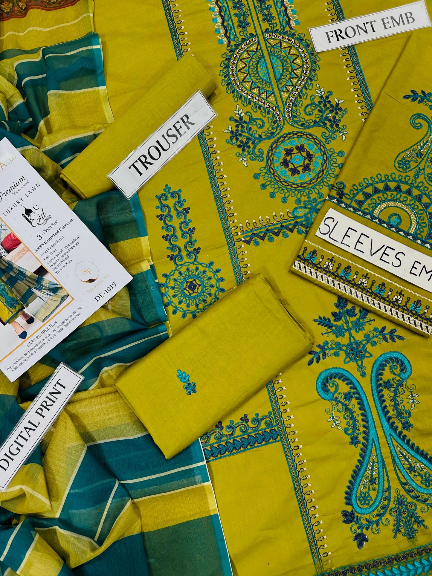 3pc Maria B luxury lawn suit