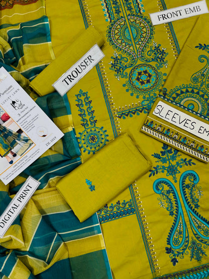 3pc Maria B luxury lawn suit