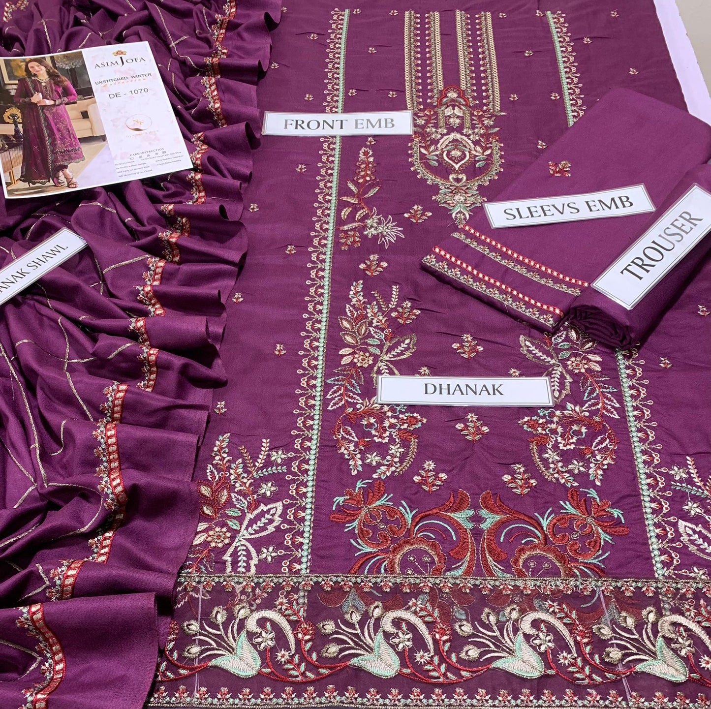 3pc Asif Jofa Luxury Dahank