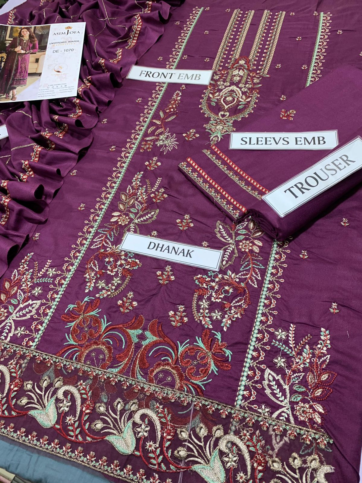 3pc Asif Jofa Luxury Dahank