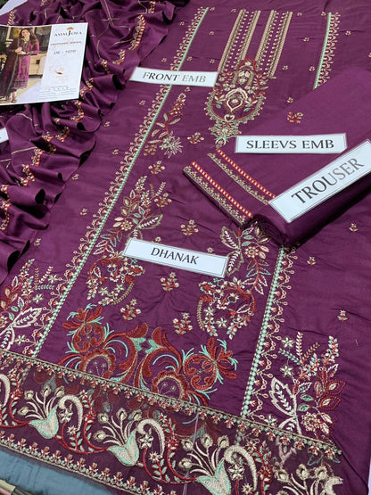 3pc Asif Jofa Luxury Dahank