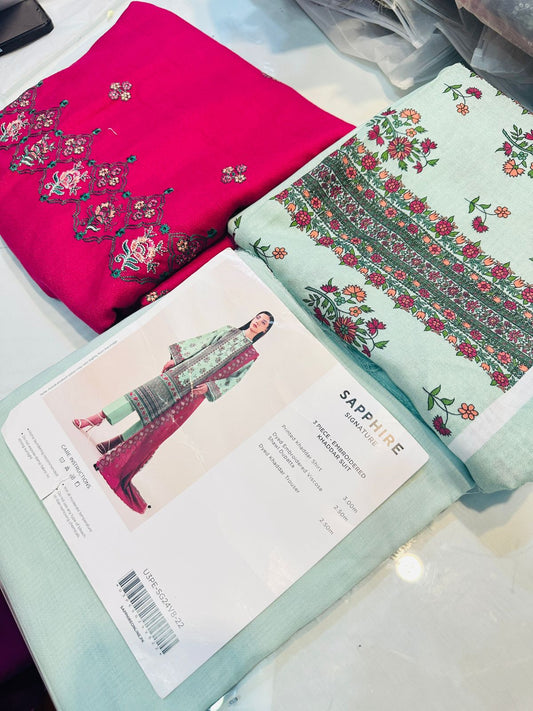 3pc (08) Sapphire Luxury Khaddar