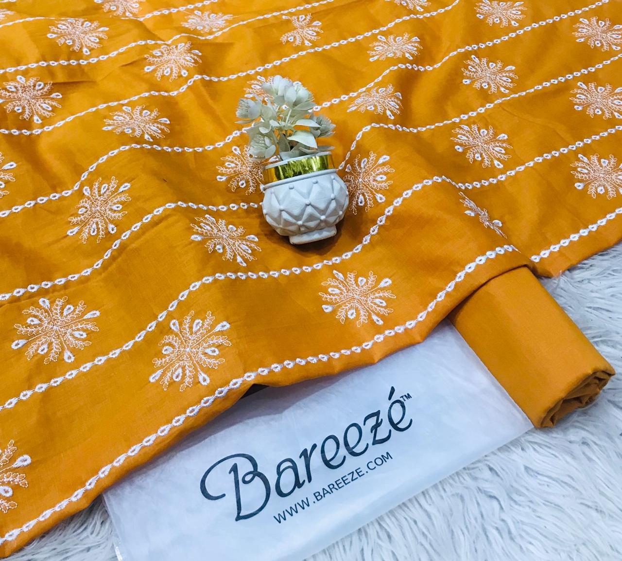 2pc Bareeza Embroidery Lawn Shirt with Trouser