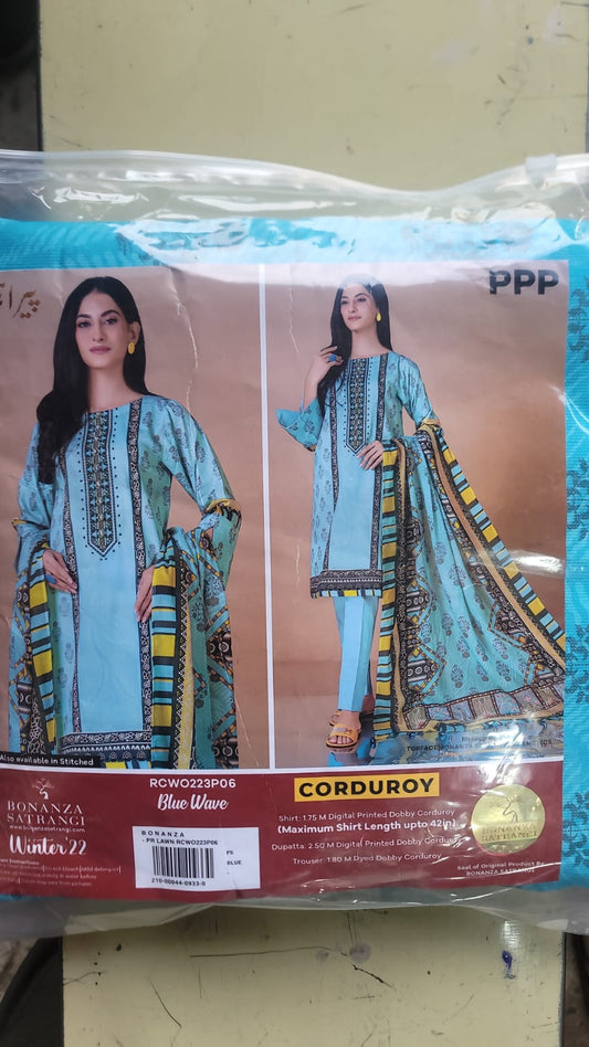 3pc Bonanza Satrangi Khaddar